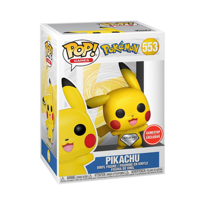 Pop Pokemon Pikachu Waving Diamond Vinyl Figure GameStop Exclusive