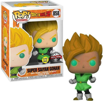 Pop Dragon Ball Z Super Saiyan Gohan Glow in the Dark Vinyl Figure Special Edition #858