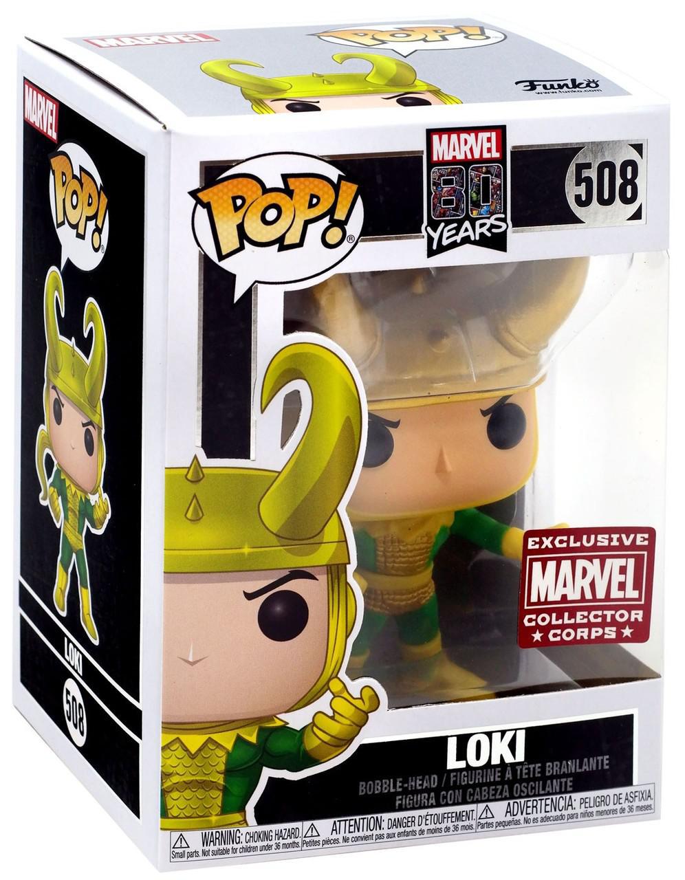 Pop Marvel 80th Years Loki Vinyl Figue Marvel Collector Corps Exclusive