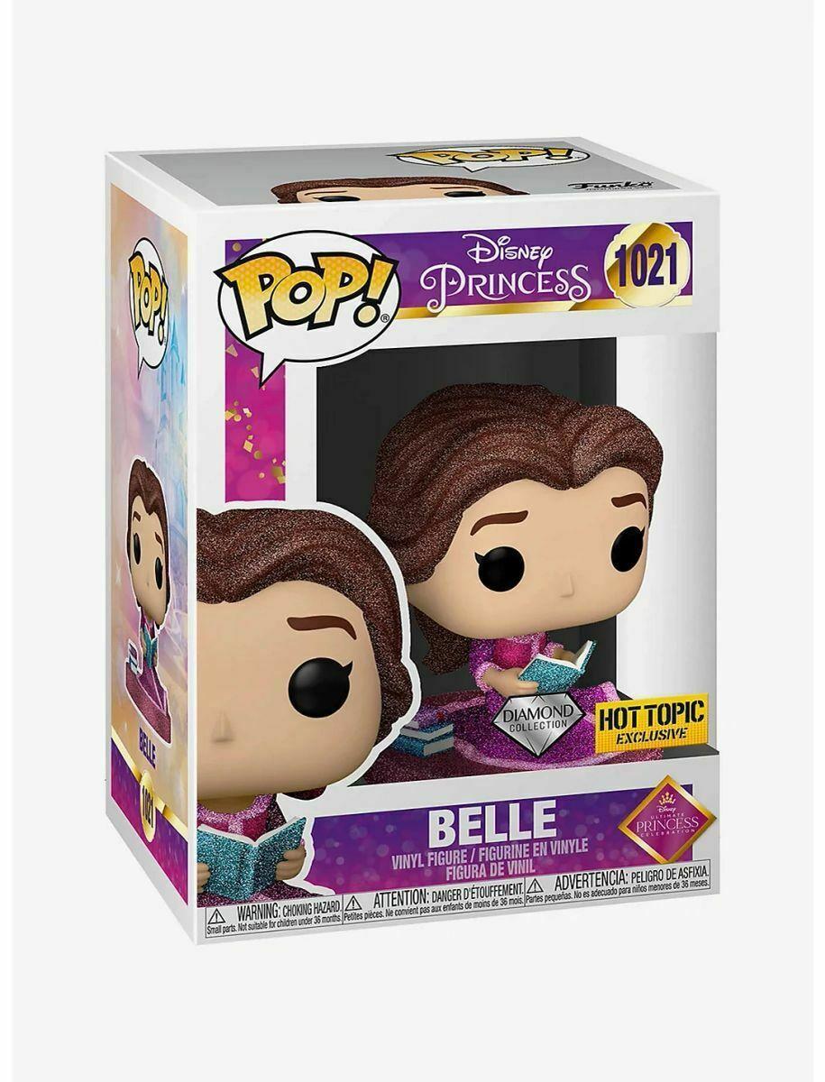 Pop Beauty and the Beast Belle Ultimate Diamond Glitter Vinyl Figure Hot Topic Exclusive #1021