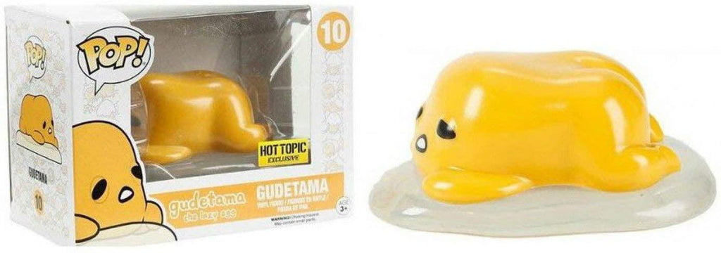 Pop Sanrio Gudetama the Lazy Egg Gudetama Laying Down Vinyl Figure Hot Topic Exclusive