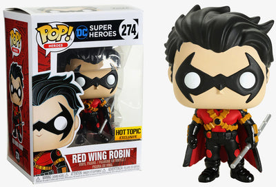 Pop DC Super Heroes Red Wing Robin Vinyl Figure Hot Topic Exclusive