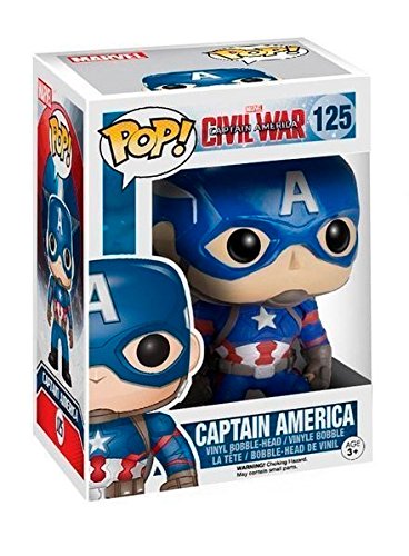Pop Marvel Captain America 3 Civil War Captain America Vinyl Figure #125