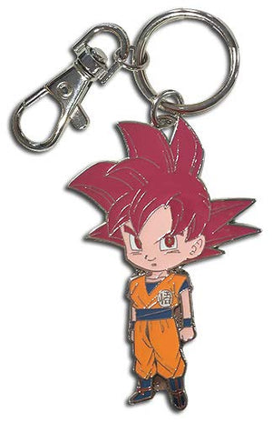 Dragon Ball Super Metal SD SSG Goku Key Chain